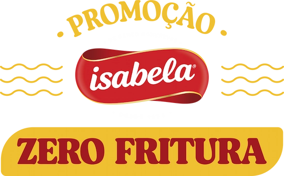Logo promoção zero fritura com logomarca da Isabela
